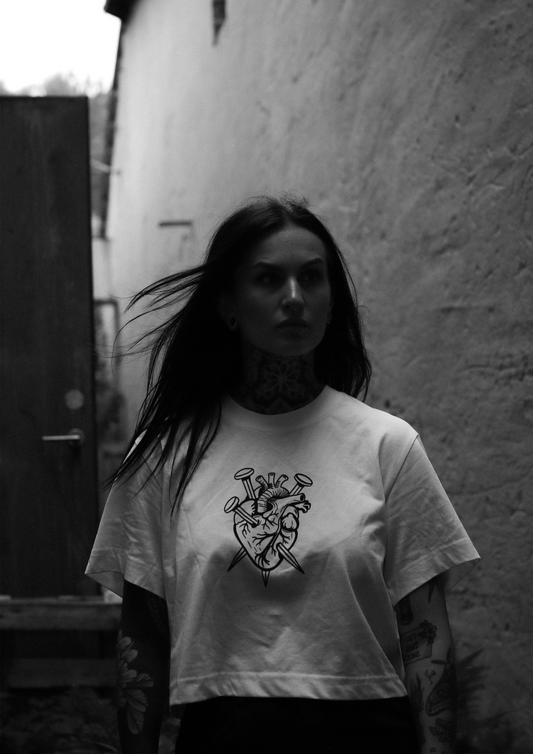 Broken heart croped T-shirt